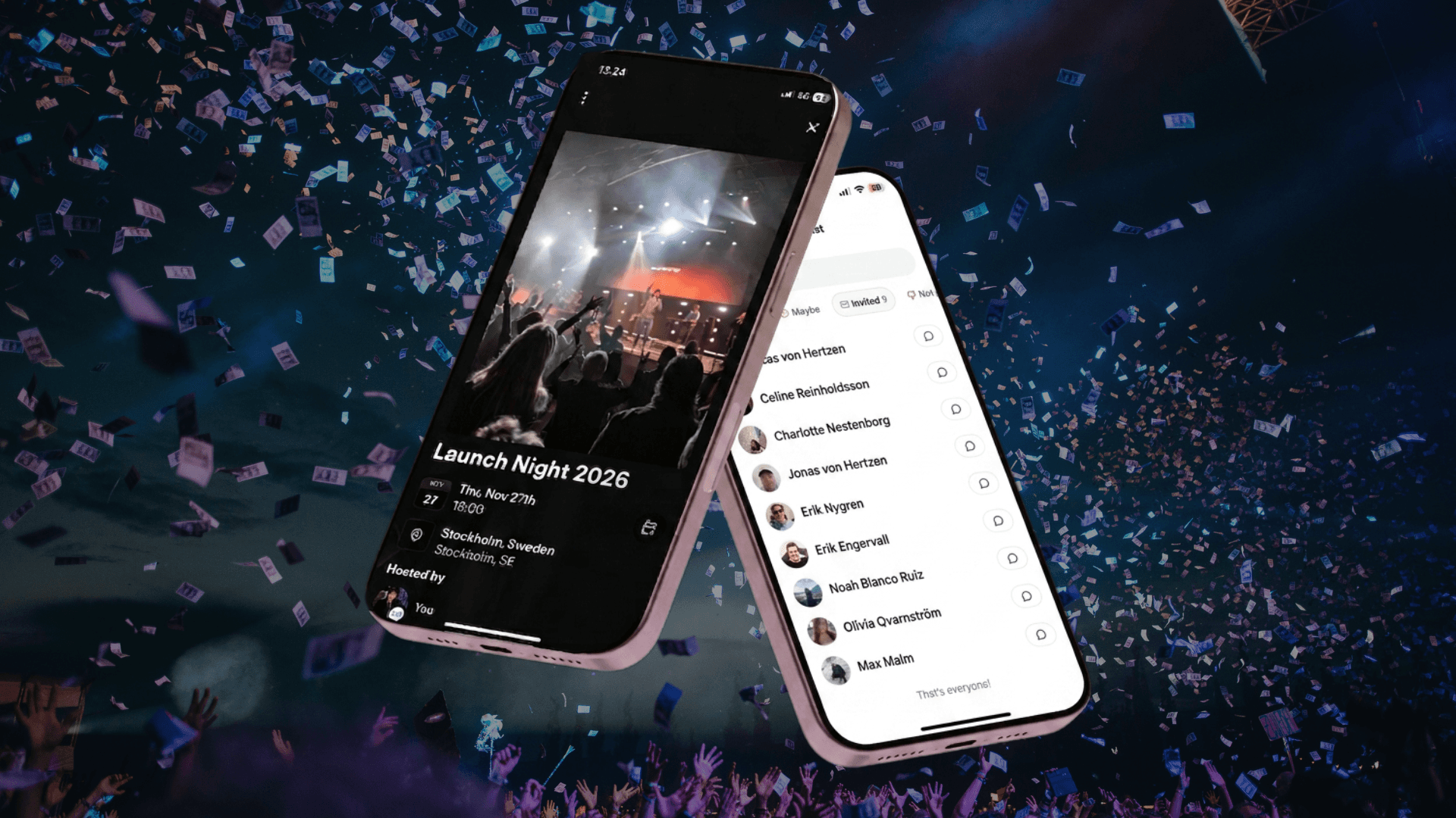 Shared event photo albums on Venga