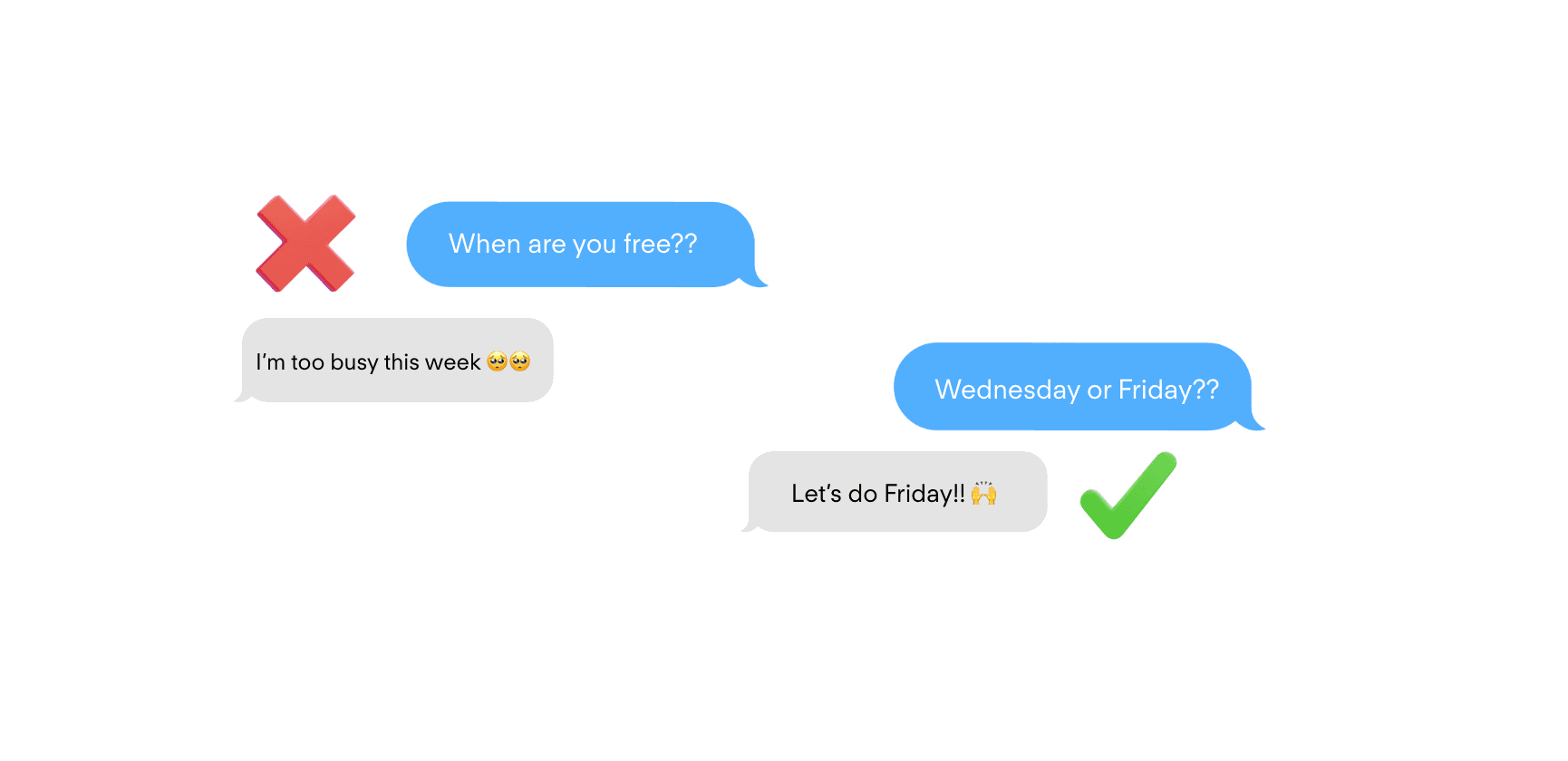 Friends organizing plans together